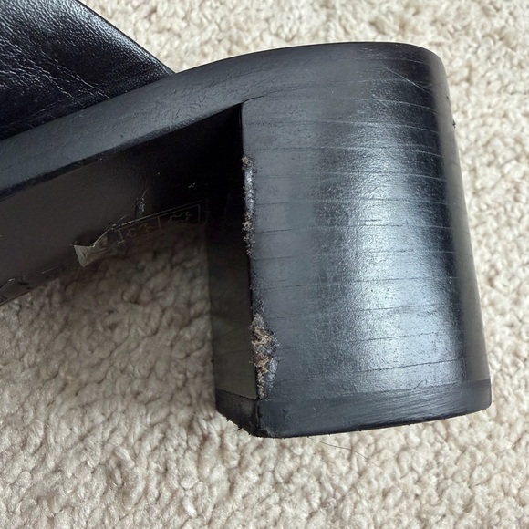 Tory Burch Montrose 55MM Mule Monark Vachetta Women's Shoes Size 9 Black - Picture 12 of 14